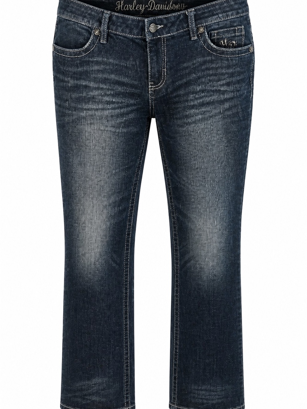 Harley-Davidson Women’s Boot Cut Jeans - Dark Blue/Gray Fade